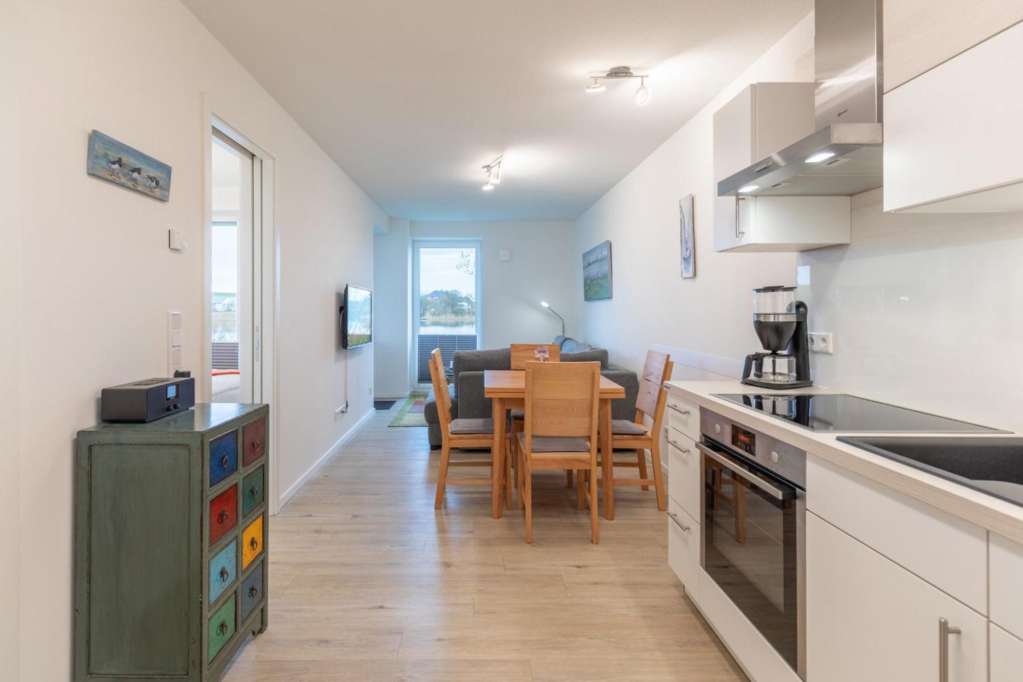Ferienwohnung "Halligstork" Direkt Am Nordseedeich Mit Blick Auf Den See Nordstrand Dış mekan fotoğraf