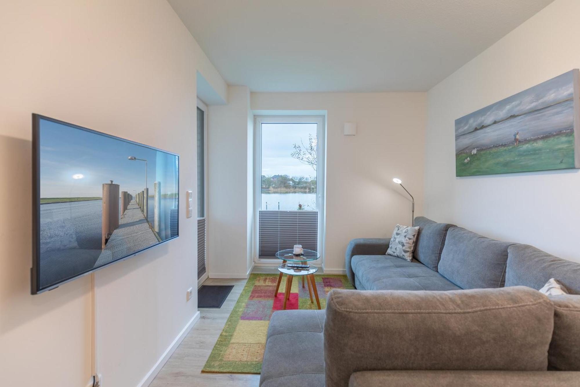 Ferienwohnung "Halligstork" Direkt Am Nordseedeich Mit Blick Auf Den See Nordstrand Dış mekan fotoğraf